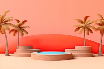 Obraz premium trees on the beach