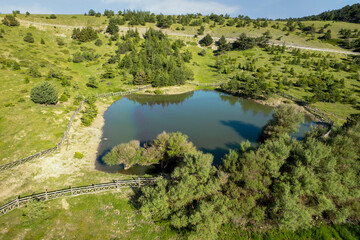 Fototapeta na wymiar Spil mountain pond - lake. Manisa - Turkey