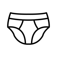 Panties icon flat design color editable