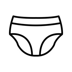 Panties icon flat design color editable