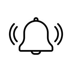 Bell Icon in trendy flat style color editable