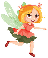 Beautiful fairy cartoon character