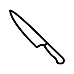 Kitchen knife vector icon color editable