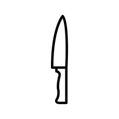 Kitchen knife vector icon color editable