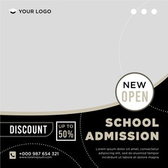 School admission social media post or banner template