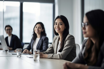 business team working together in office