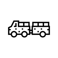 wooden toy baby line icon vector. wooden toy baby sign. isolated contour symbol black illustration