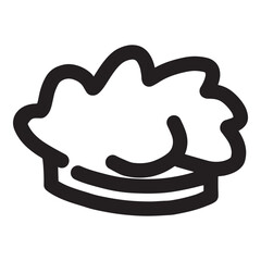 chef icon isolated on white background