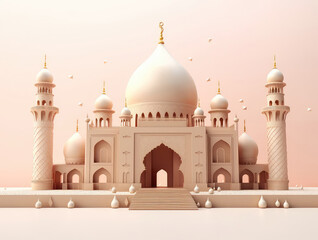 Eid Ul Adha Card of a mosque design