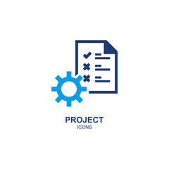 Project business icon logo vector template