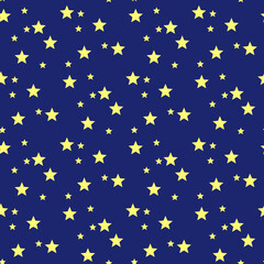 パターン素材　星模様（1）　大　黄色と青