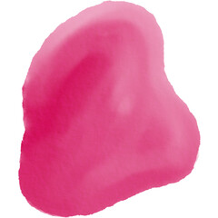Abstract Pink Brush Watercolor Blob Sweet Stain Featuring Isolated