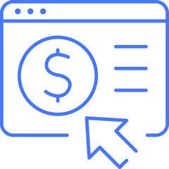Online banking line icon