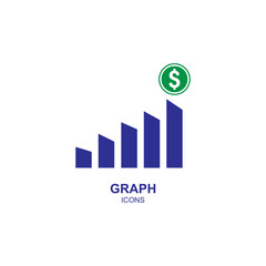 Graph business icon logo vector template