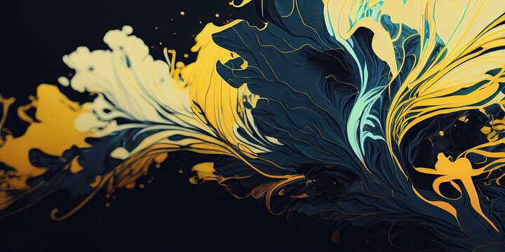 Graphical curve of waves Emotional work expressed in the fluid form of summer Abstract, elegant and modern illustrations in aggressive and flashy colorsby AI generated.