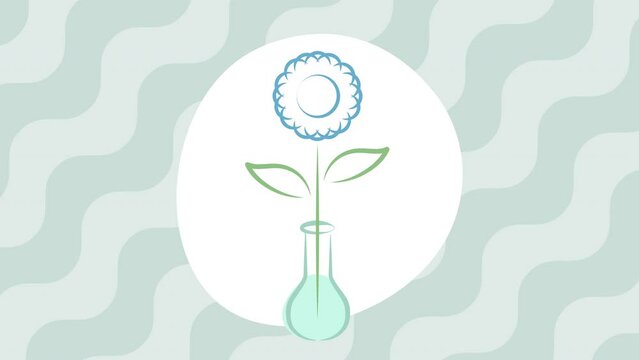 Beautiful blue flower in vase