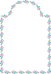 Convex Arch rectangular frame architectural Flower window Flower door flower frame floral leaf leaves decoration natural Botanical Branches weddi00ng card anniversary celebration beautiful arabesque 