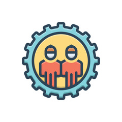 Color illustration icon for operates 