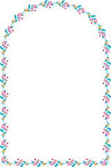 Round Arch rectangular frame architectural Flower window Flower door flower frame floral leaf leaves decoration natural Botanical Branches wedding card anniversary celebration beautiful arabesque 