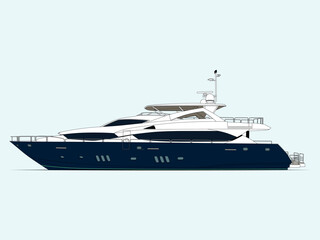 Excellent luxury high resolution yacht vector.