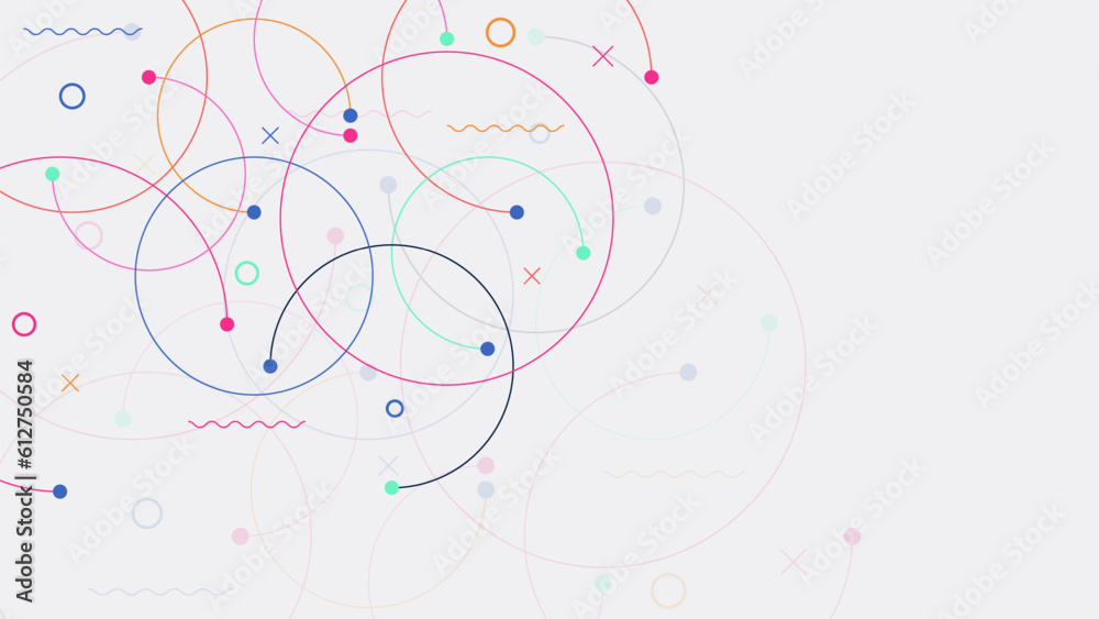 Poster plexus circles connection for global communication, big data visualization, science and technology b
