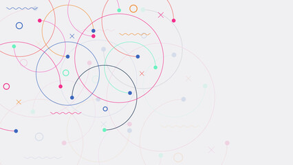 Plexus circles connection for global communication, big data visualization, science and technology background design.