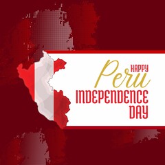 Happy flag day june 7 peru Royalty Free Vector Image