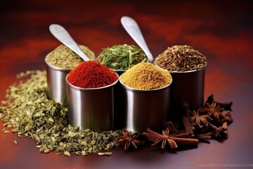 Turkish spice - an exotic flavor. Photo generative AI