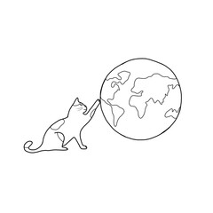 earth and cat