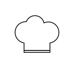 Chef hat icon on white.