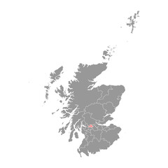 East Dunbartonshire map, council area of Scotland. Vector illustration.