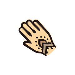 Mehndi - India icon/illustration (Hand-drawn line, colored version)