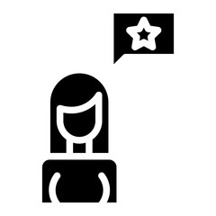 Fototapeta premium positive feedback glyph 