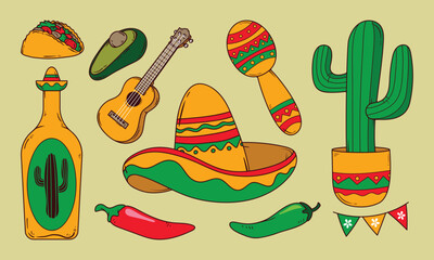Mexico Icons Set
