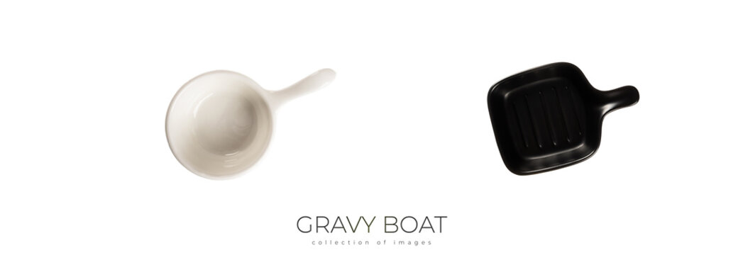 Gravy boat isolated on a white background. High quality photo