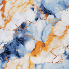 The background features an abstract pattern of natural curved lines in Blue And Orange marble colors. Created using generative AI technology.
