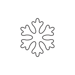 Snowflake Icon, Minimal Snow Symbol, Snow Flake Sign, Snowflakes for Winter Design and Christmas Decoration