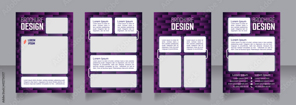 Wall mural Coding and cybersecurity blank brochure design. Template set with copy space for text. Premade corporate reports collection. Editable 4 paper pages. Smooch Sans Light, Bold, Arial Regular fonts used - Wall murals