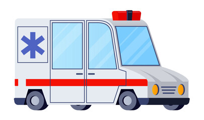 Ambulance car - modern flat design style single isolated image
