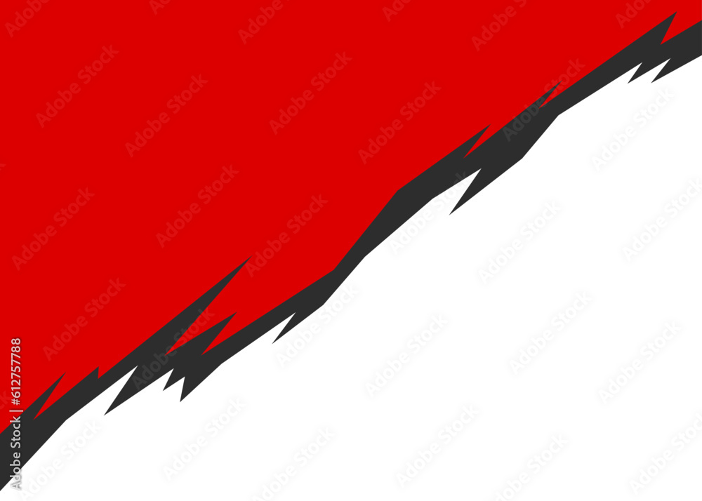 Poster two side background separated with spike line pattern