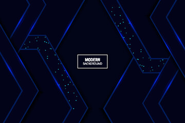 Obraz premium Modern Blue Background with Luminous Blue Neon Design