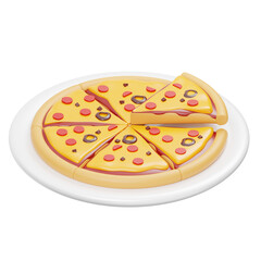 Pizza Italian Food 3D Icon