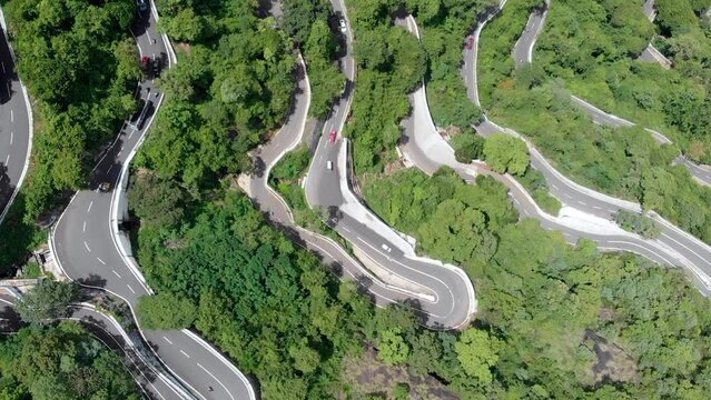 Winding roads to Yercaud. Tamilnadu, India