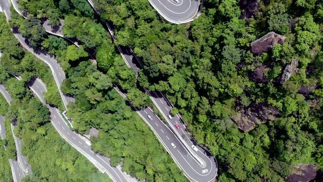 Winding roads to Yercaud. Tamilnadu, India