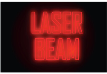 Laser Beam word made of Glowing text effect