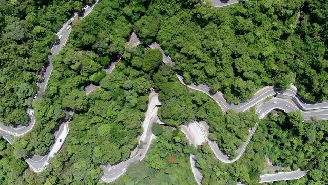 Winding roads to Yercaud. Tamilnadu, India
