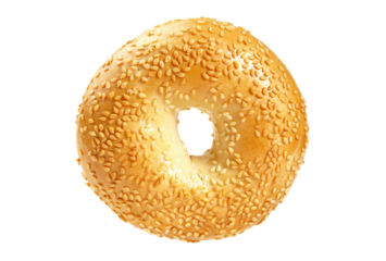 Bagel with Sesame on Transparent PNG Background
