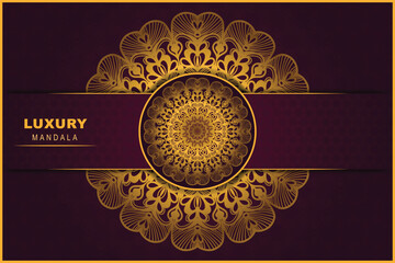 Luxury mandala background with nice gradient colorful design template.