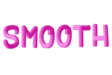 Smooth word made of pink fur text effect