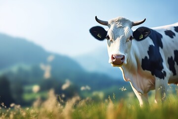 Fototapeta na wymiar a cow on the farm